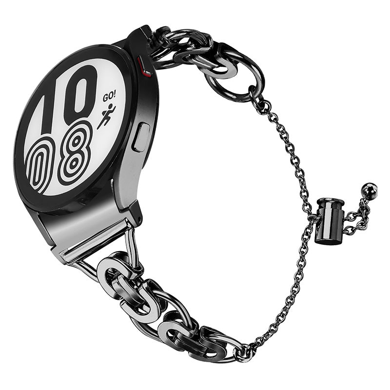 For Samsung Galaxy Watch4 Active 40mm 44mm Watch4 Classic 46mm 42mm Bracelet Wrist Strap Stainless Steel Bead Decor Smart Watch Band For Samsung Galaxy Watch4 Active 40mm 44mm Watch4 Classic 46mm 42mm Bracelet Wrist Strap Stainless Steel Bead Decor Smart Watch Band